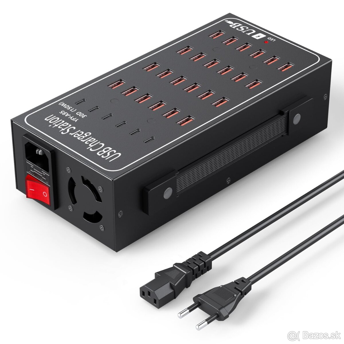 USB nabíjacia stanica, 30-portová 150W stolová USB nabíjacia