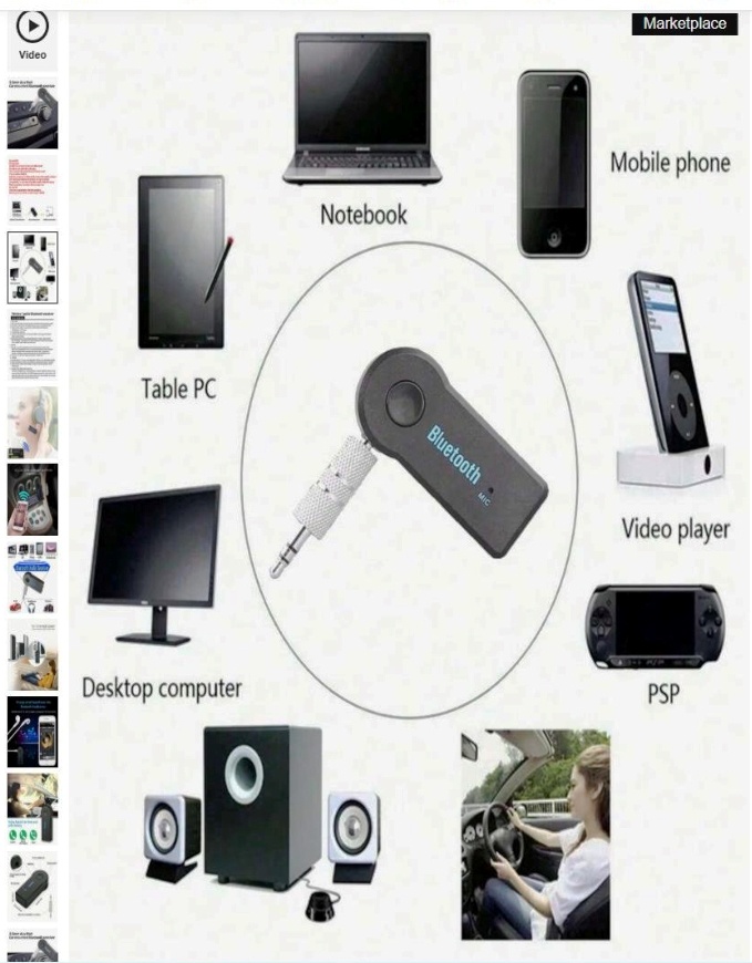 Adaptér bluetooth AUX bezdrôtový hudobný prijímač