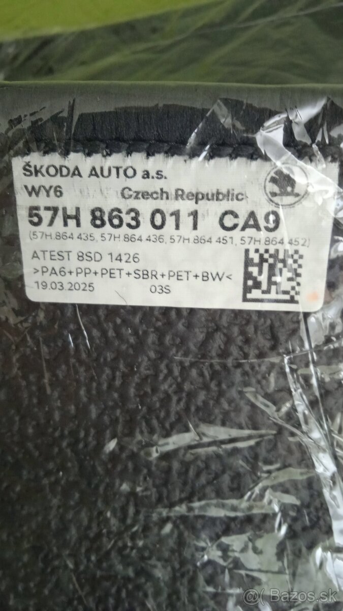 Velurove rohoze Škoda Kodiag II