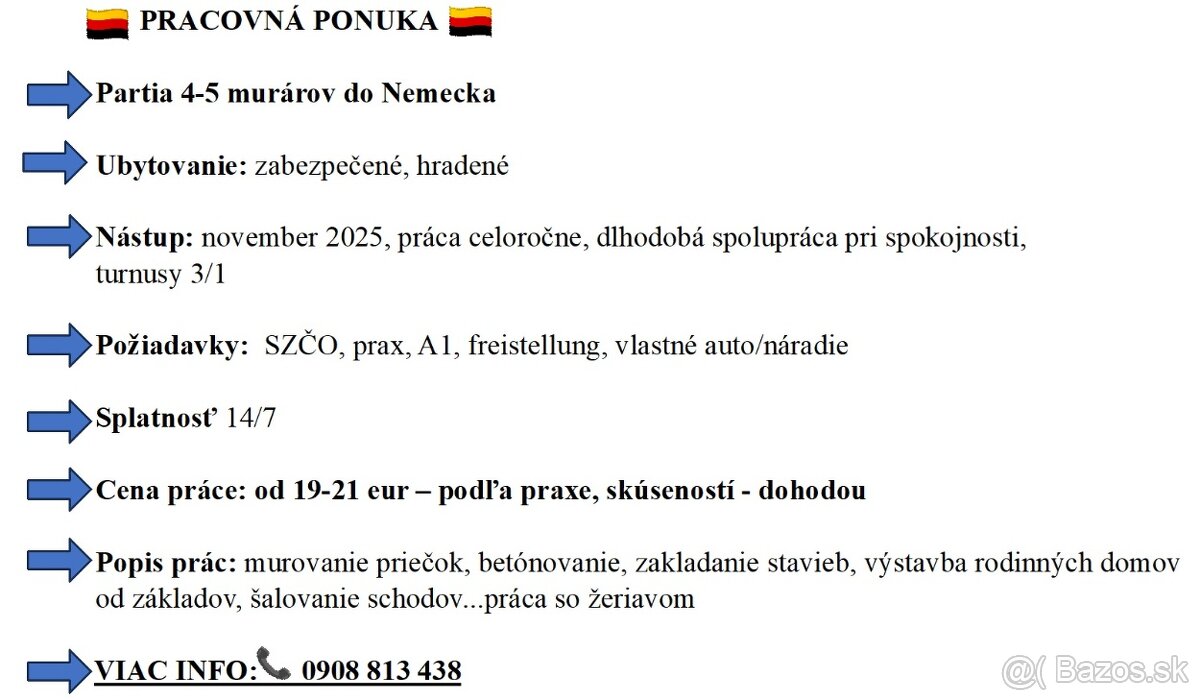 Partia murárov Nemecko