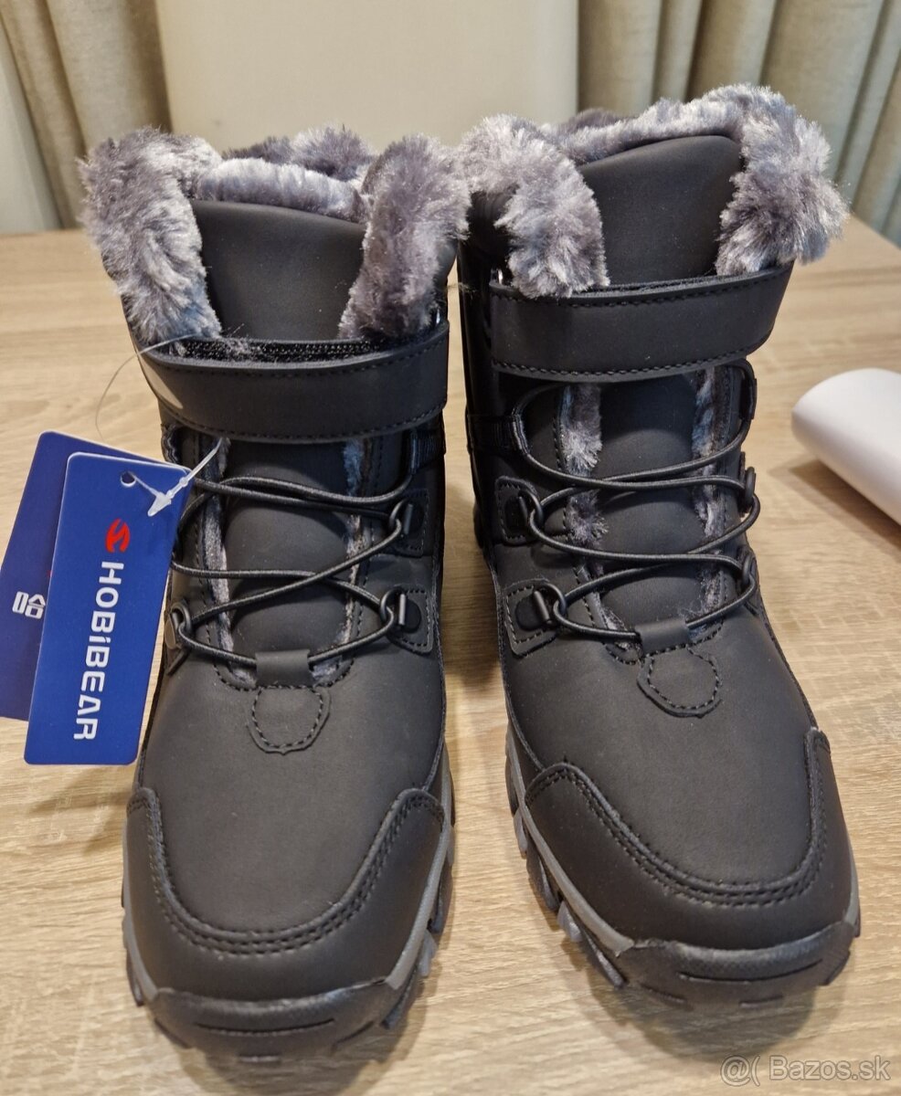 Zateplene topanky pre chlapca č.37