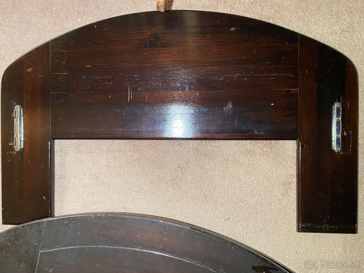 Masívna drevená posteľ tmavohnedá 100x212