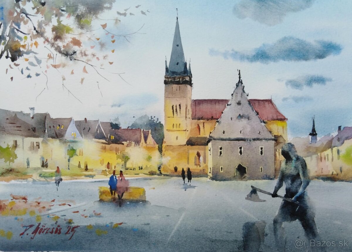 Bardejov Obraz Akvarel