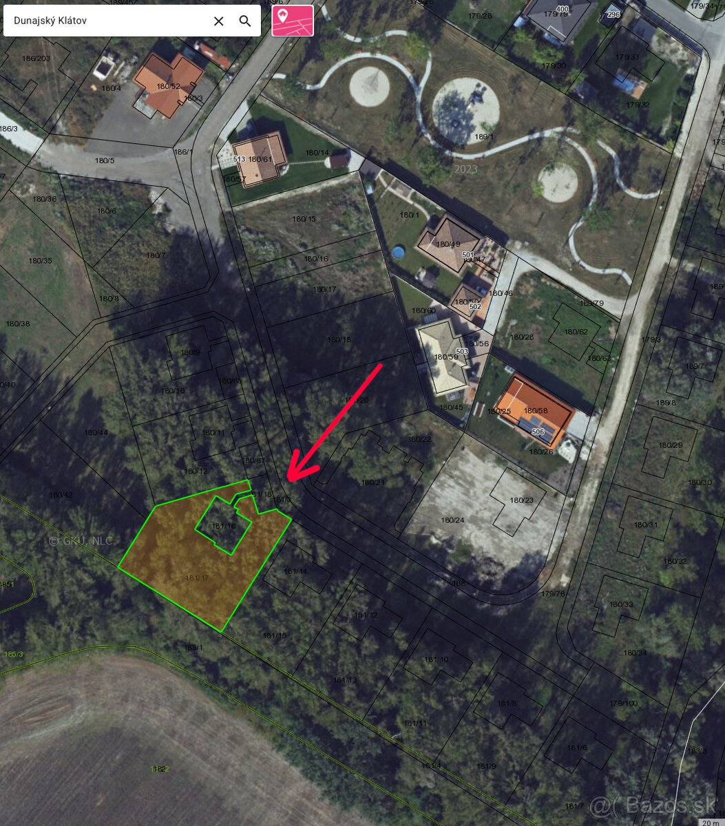 Na predaj slnečný stavebný pozemok v Dunajskom Klátove