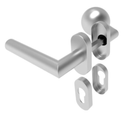 Kľučka guľa pevná - pár, AISI 304, K320