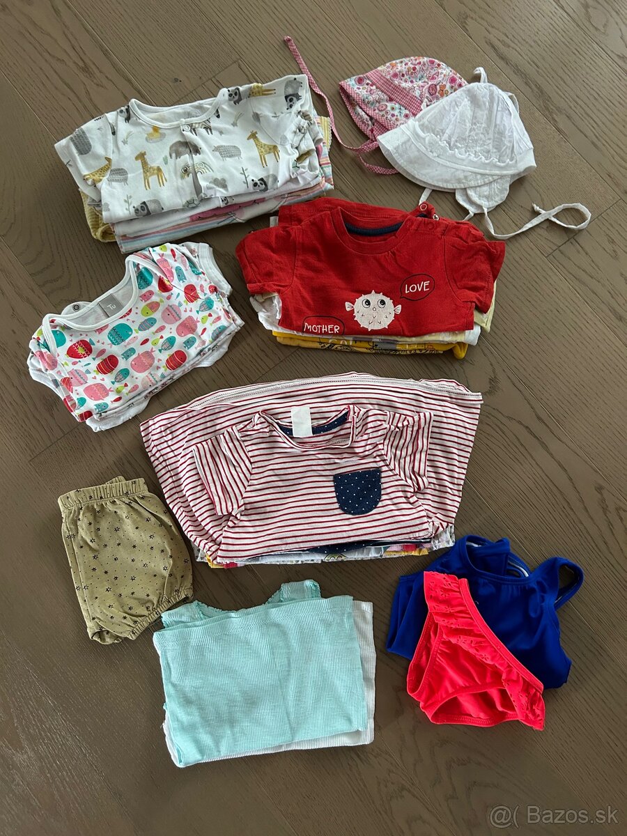 Balík letného oblečenia pre dievča 9-12 mesiacov