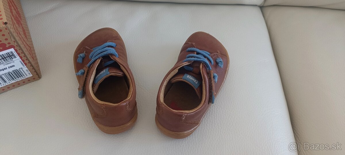 Detské barefoot kožené topánky Camper