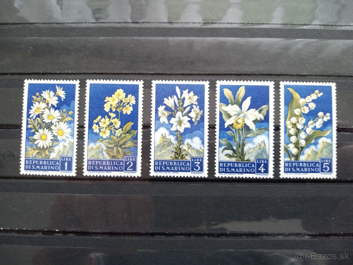 Poštové známky č.770 - San Maríno - kvety II.