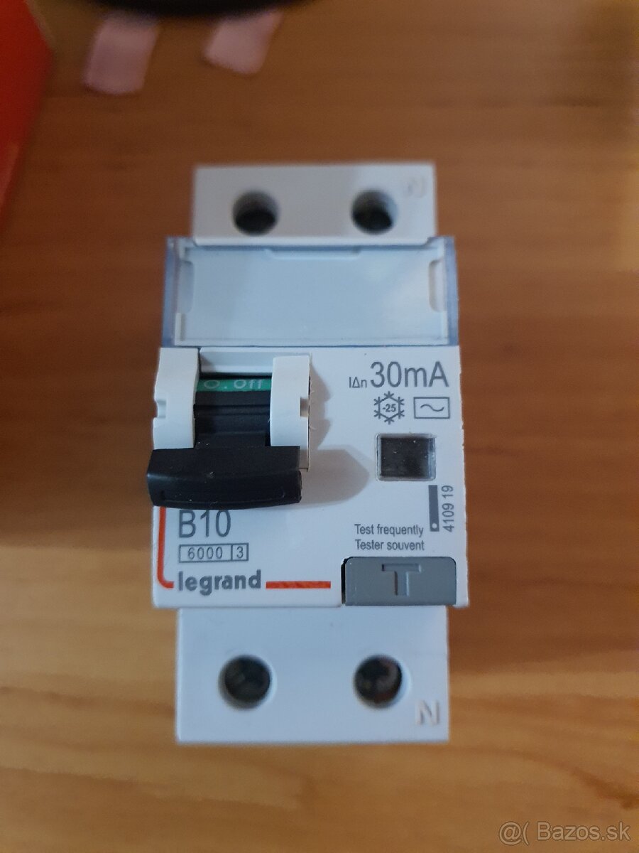 Prúdový chránič DX - 10A/1P+N/B/30mA, 6kA, Typ AC - 410919