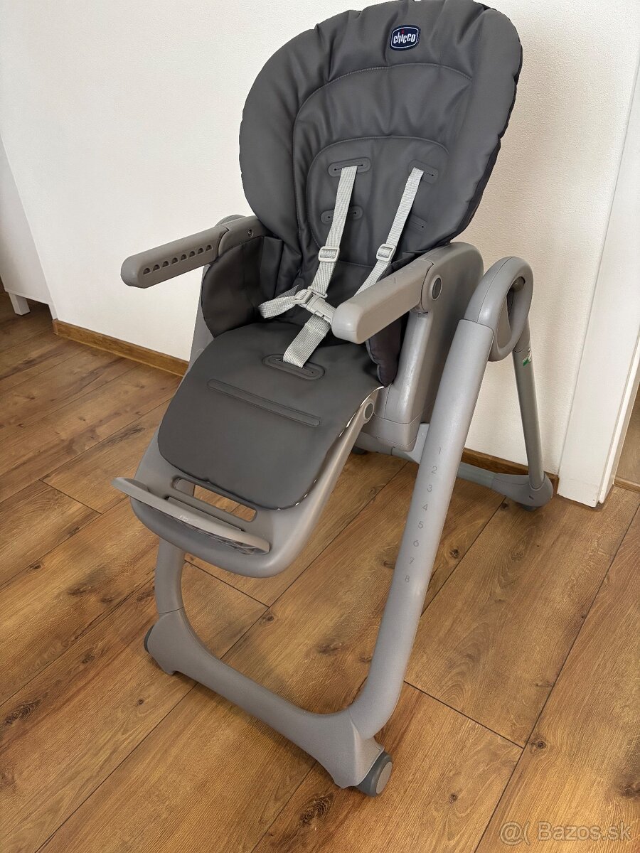 CHICCO Stolička jedálenská Polly Magic Relax - Graphite