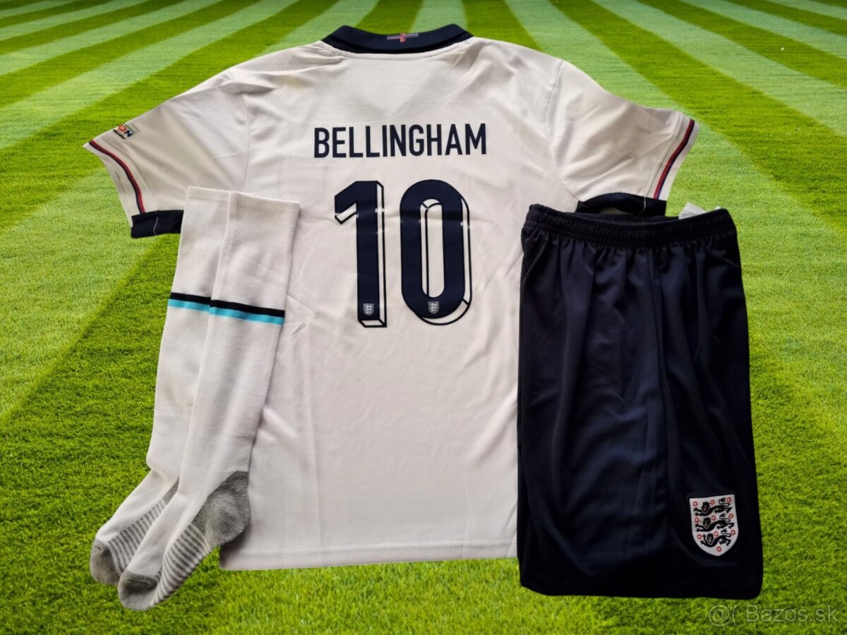 detský dres BELLINGHAM England – biela edícia 2024/25
