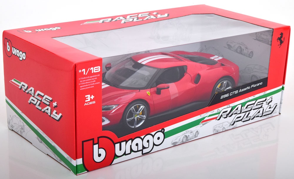 Ferrari 296 GTB Assetto Fiorano 2022 Red - 1:18 Bburago