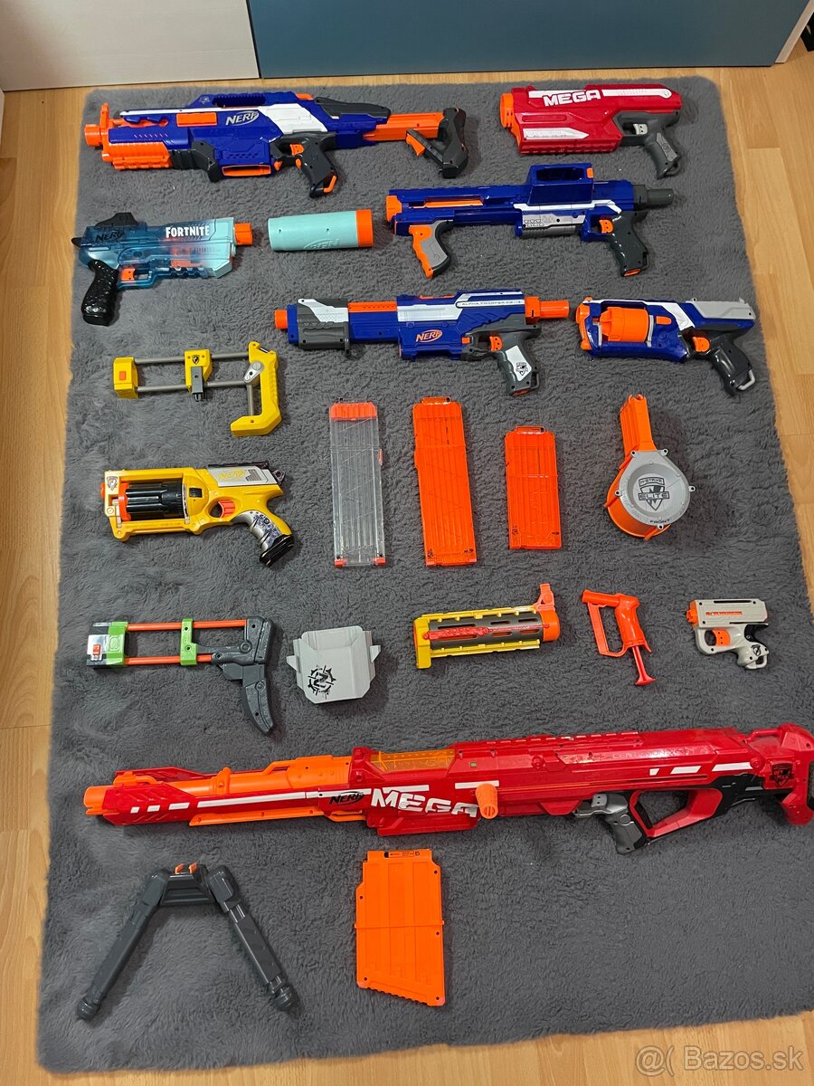 Plastové zbrane nerf