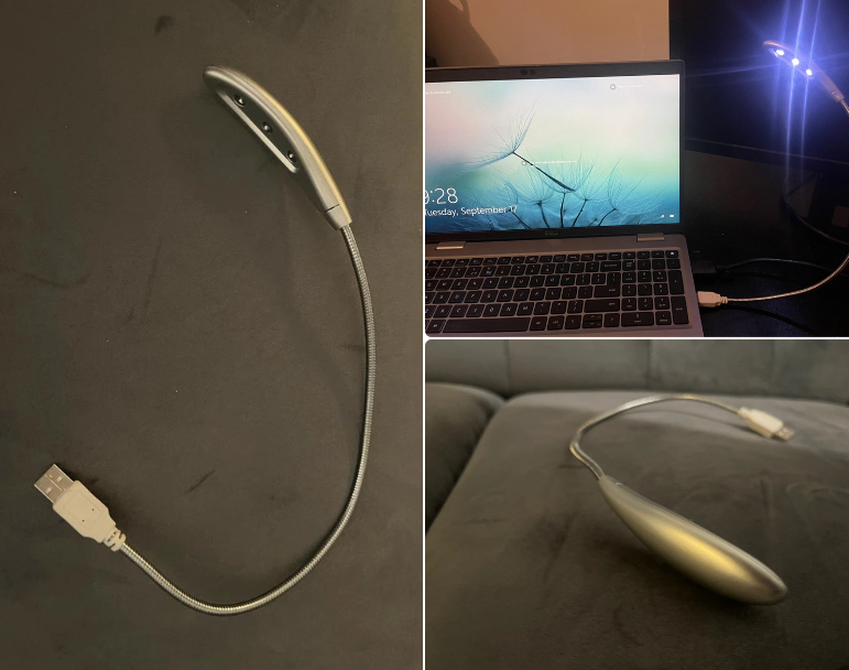 Prenosná USB Lampička 3 LED