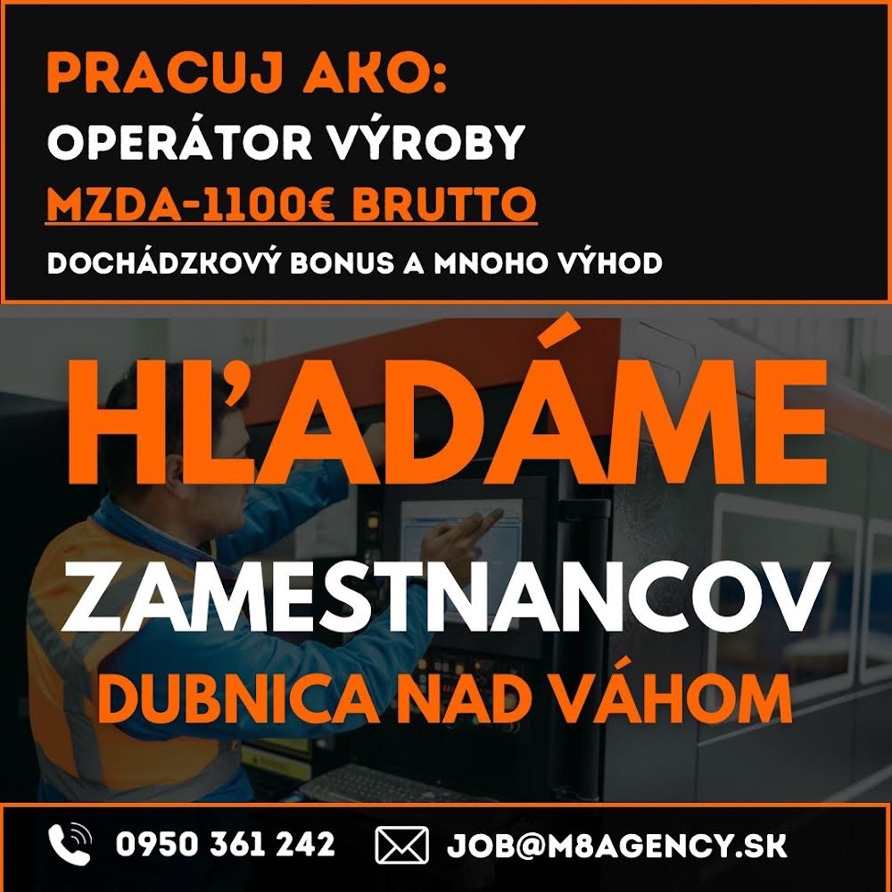 Operátorka výroby Dubnica nad Váhom