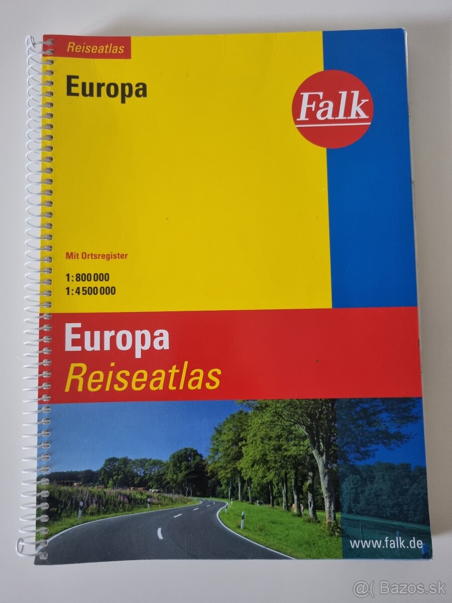 Predám mapu Európa mierka 1:800000