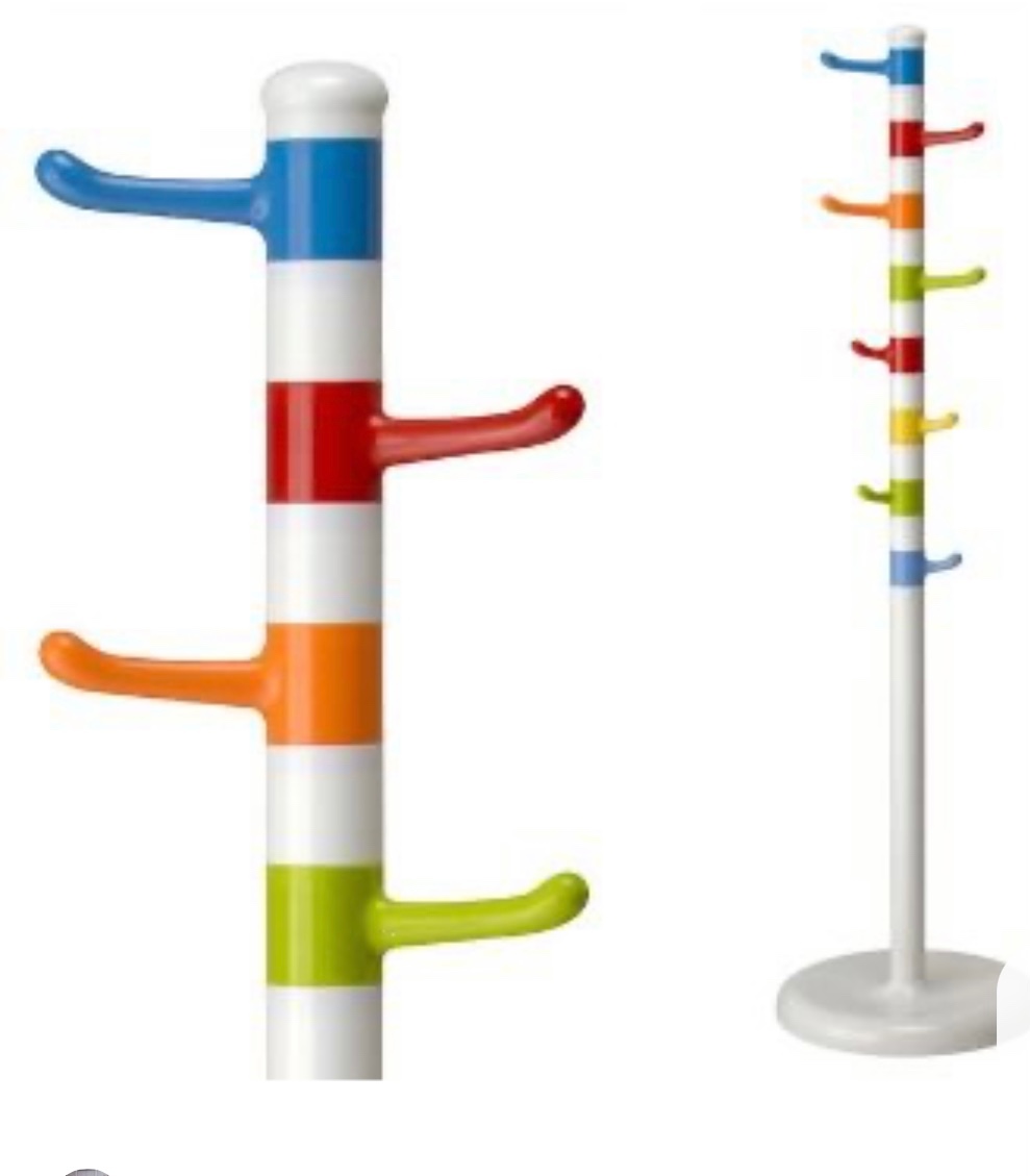 Stojanový Vešiak na bielizeň ikea/KROKIG biely / viacfarebný