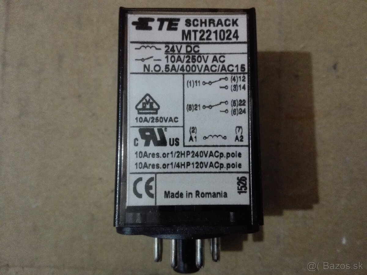 Rele R15 a Schrack MT22 1024