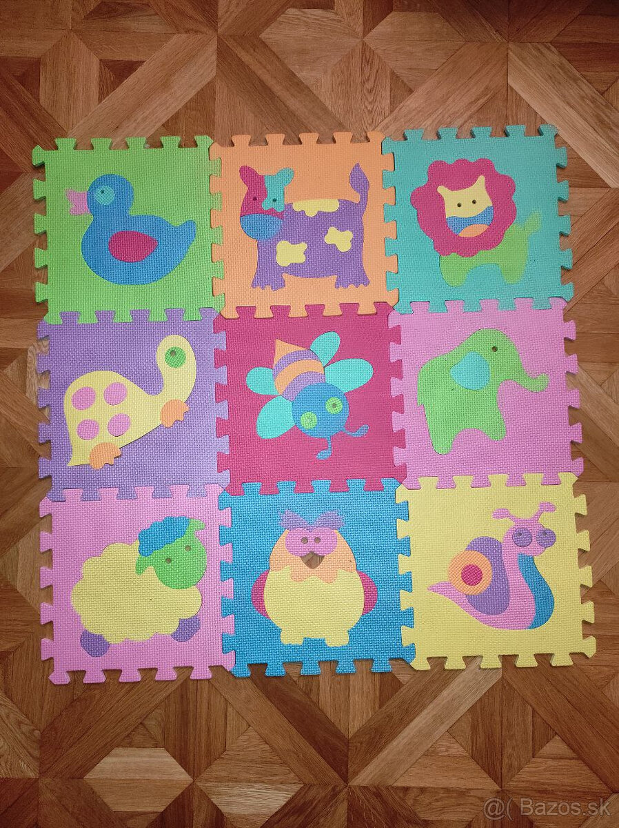 Predám za symbolickú cenu veľké penové puzzle napodlahu 45ks