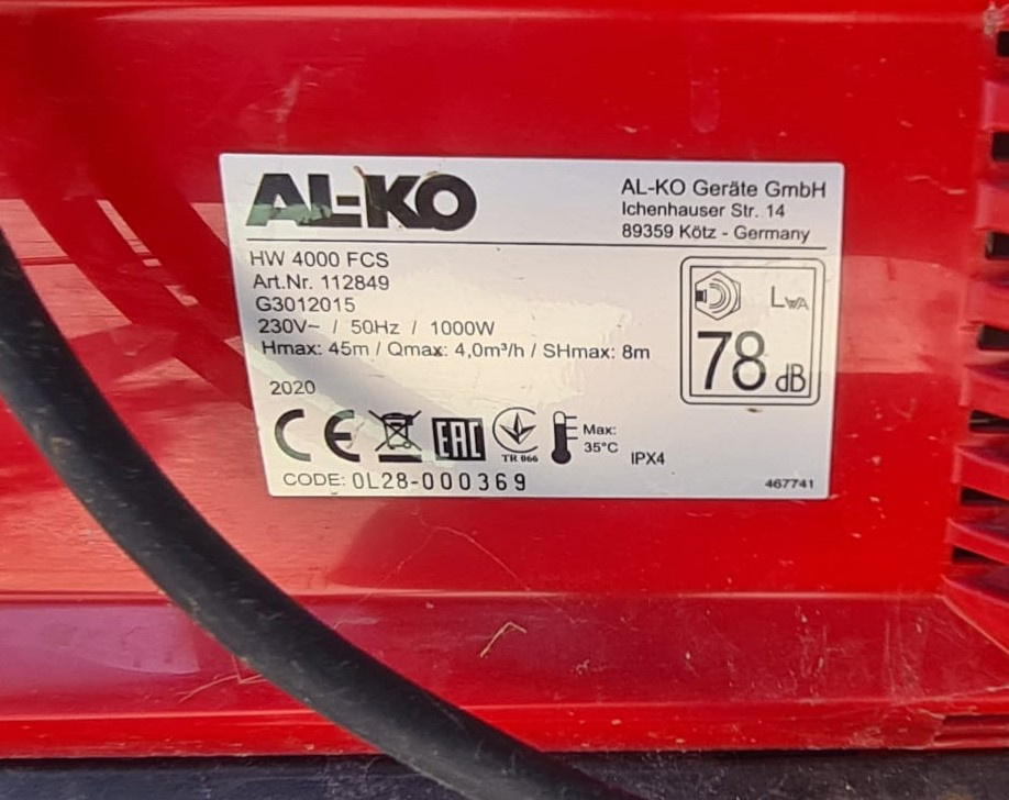 Vodáreň AL KO HW4000FCS