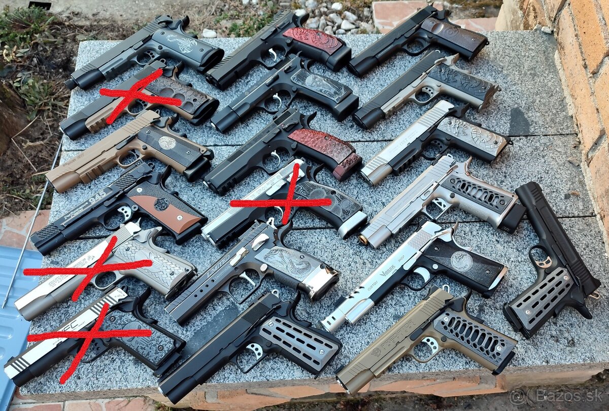 predám zbierku airsoft a vzduchové pistole + rôzne príšl.