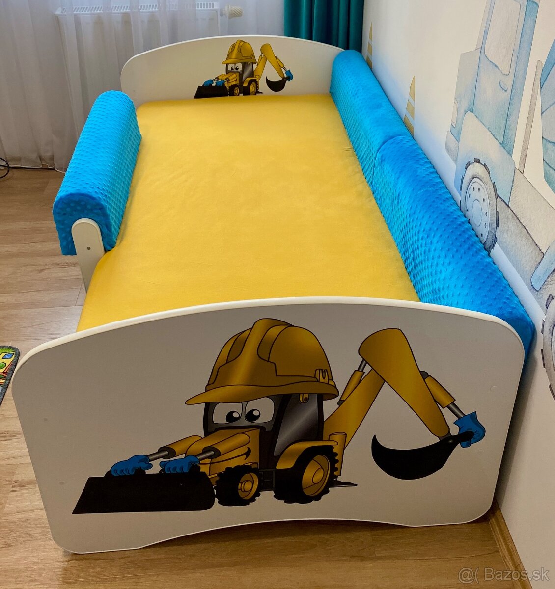 Detská posteľ so zásuvkou 180x90cm BÁGER - modrá