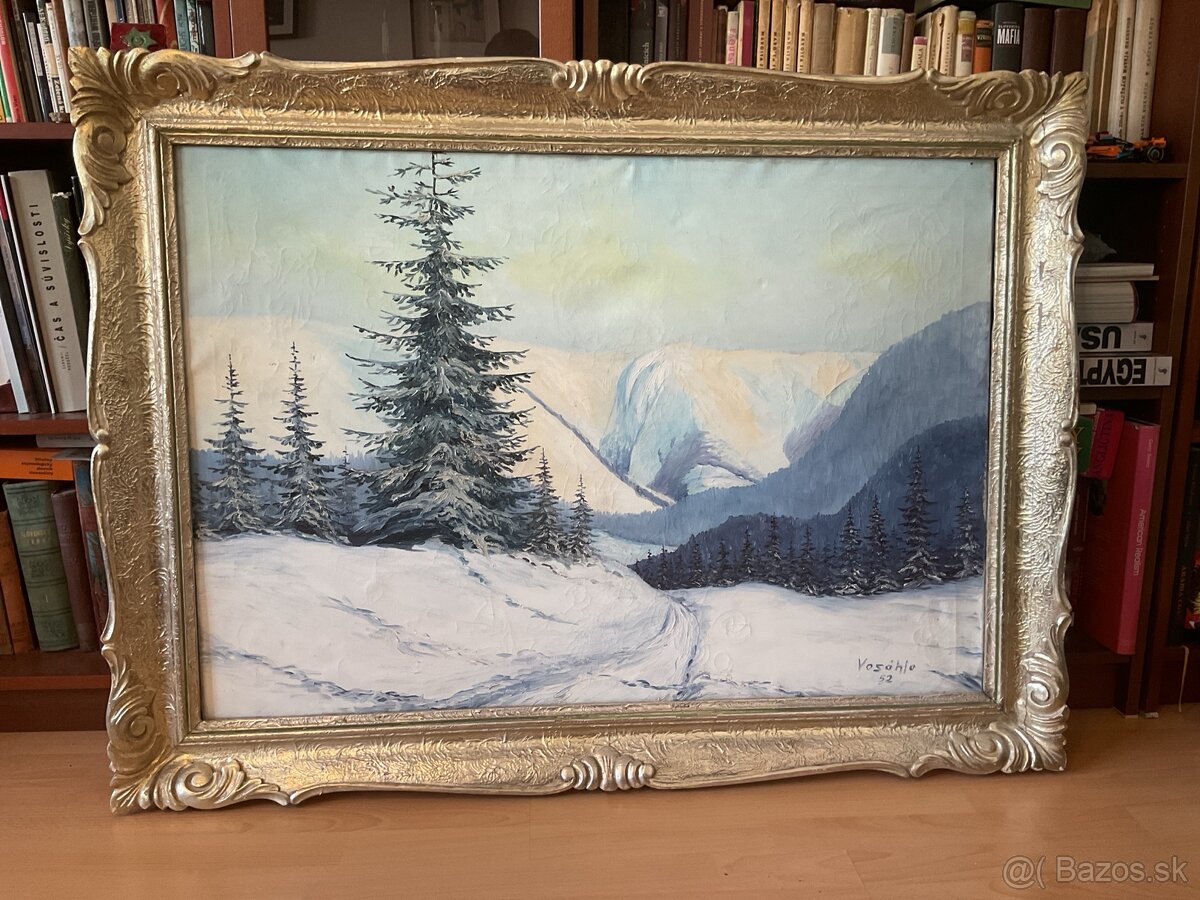 Olejomaľba, 97x67cm, zdravý rám