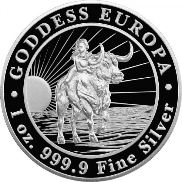 Investičné striebro Tokelau Godess Europa 2022.