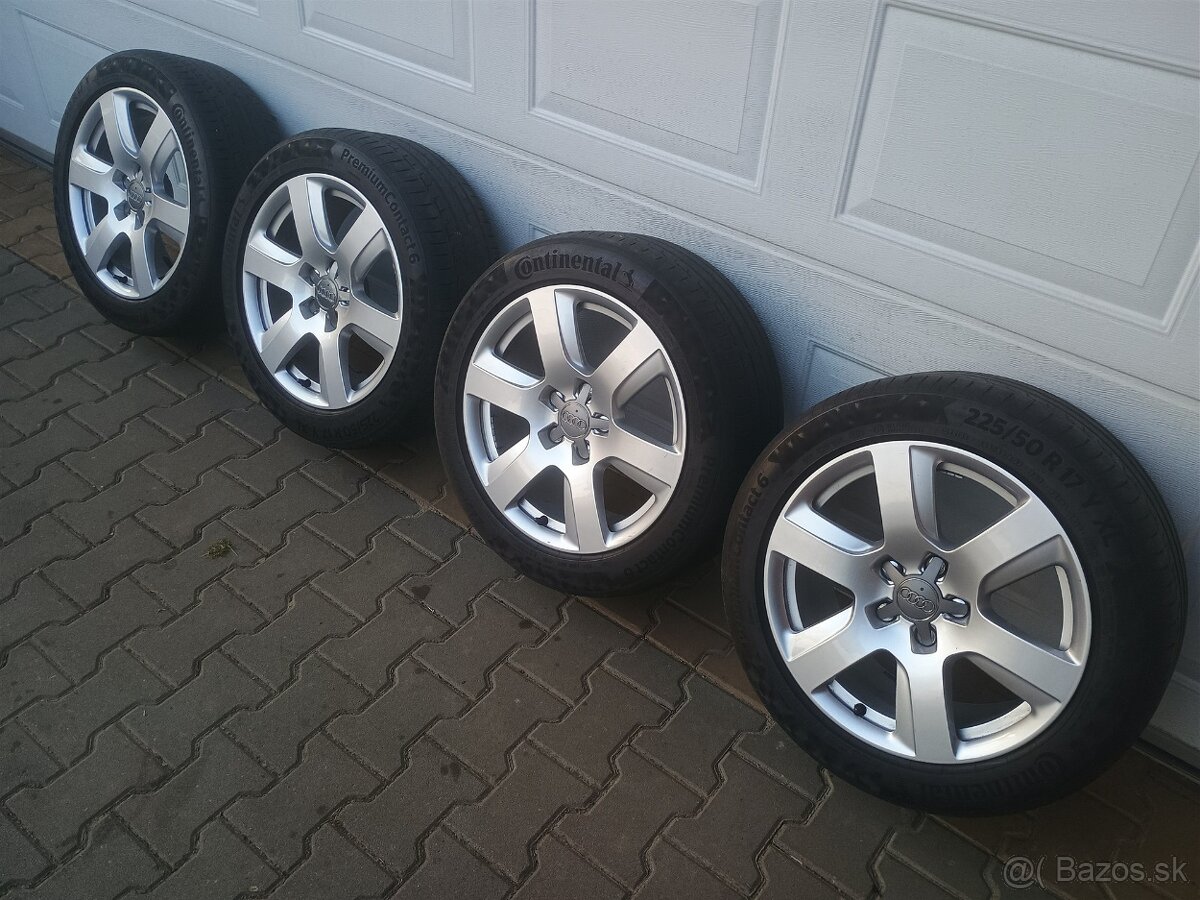 ALU disky Audi 5x112 R17 + pneu 225/50 R17