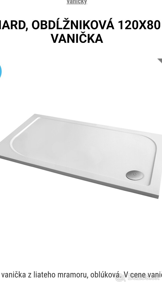 Sprchový kút a vanicka