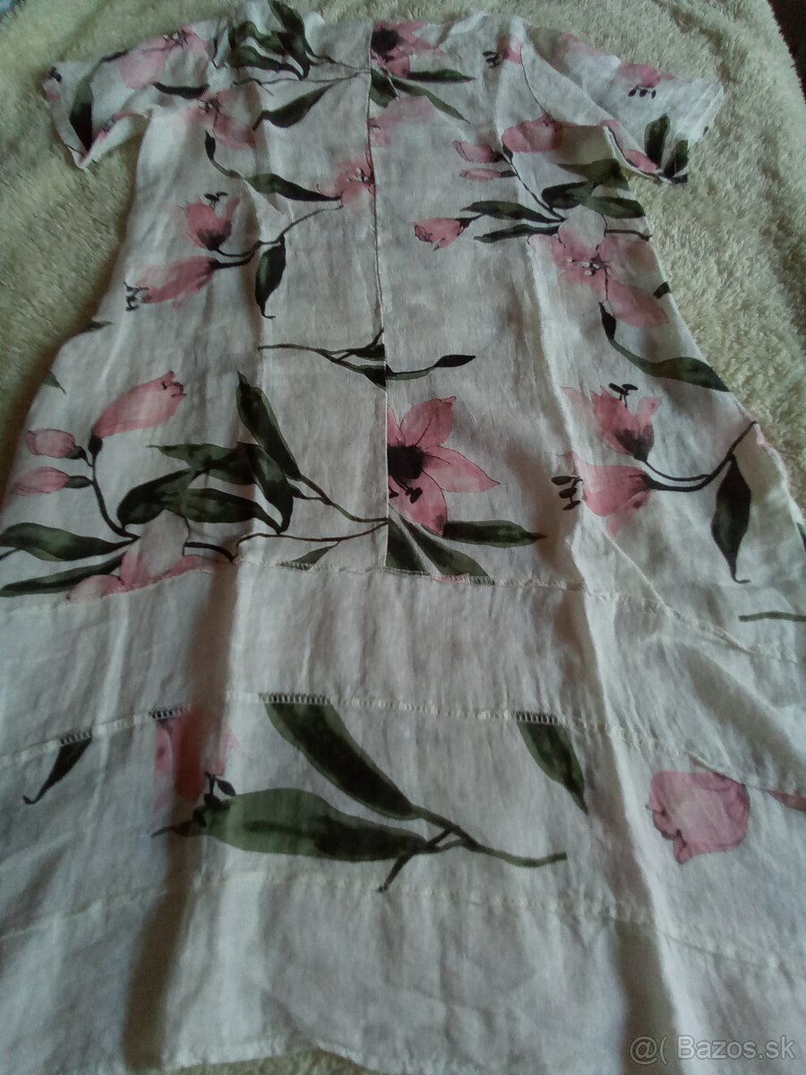 Lungo L'arno Dámske Ľanové Šaty Veľkosť L - Nové