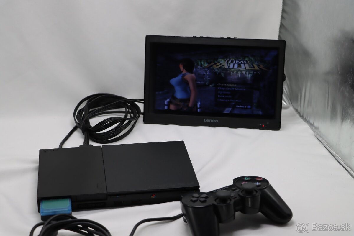 PS2 Slim SCPH-90004 + orig ovládač + karta