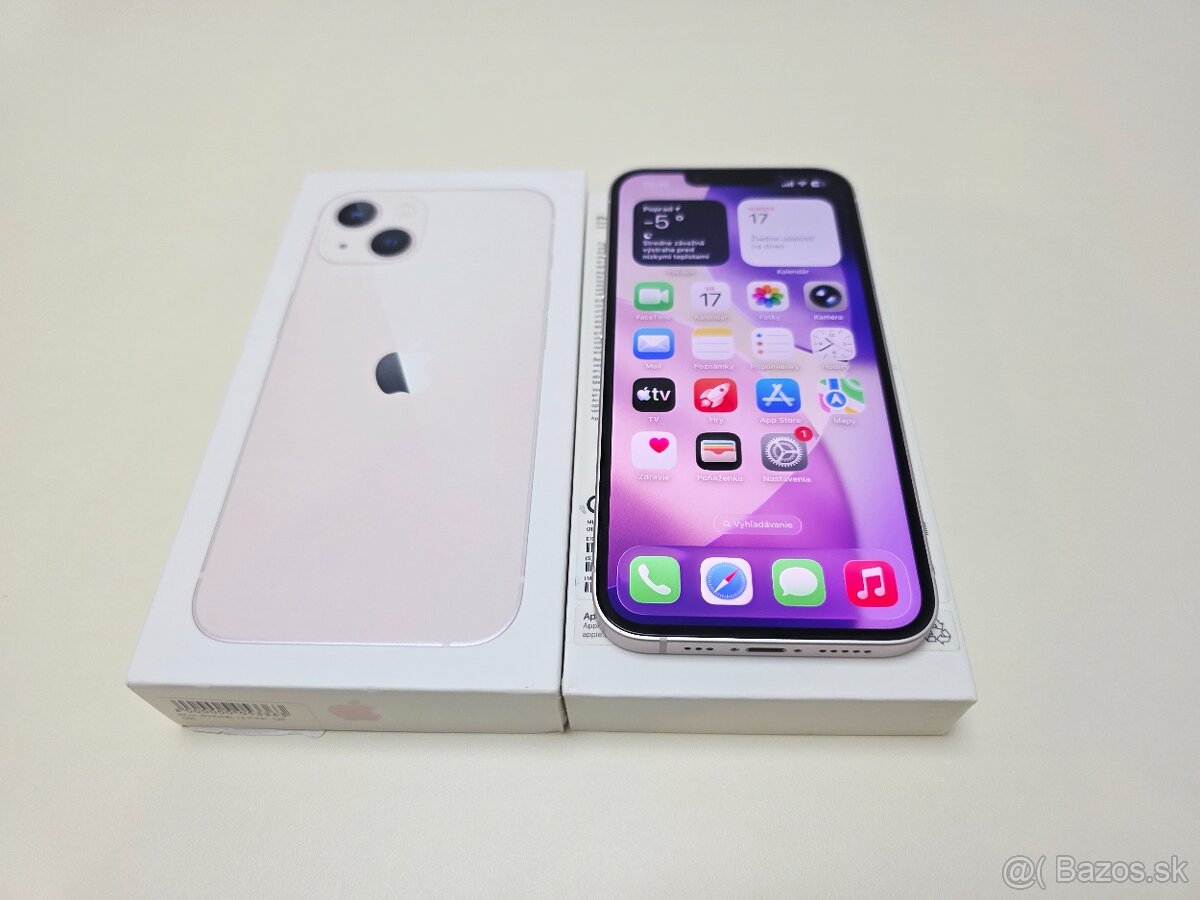 APPLE IPHONE 13 PINK TOP STAV,BATERKA 100%