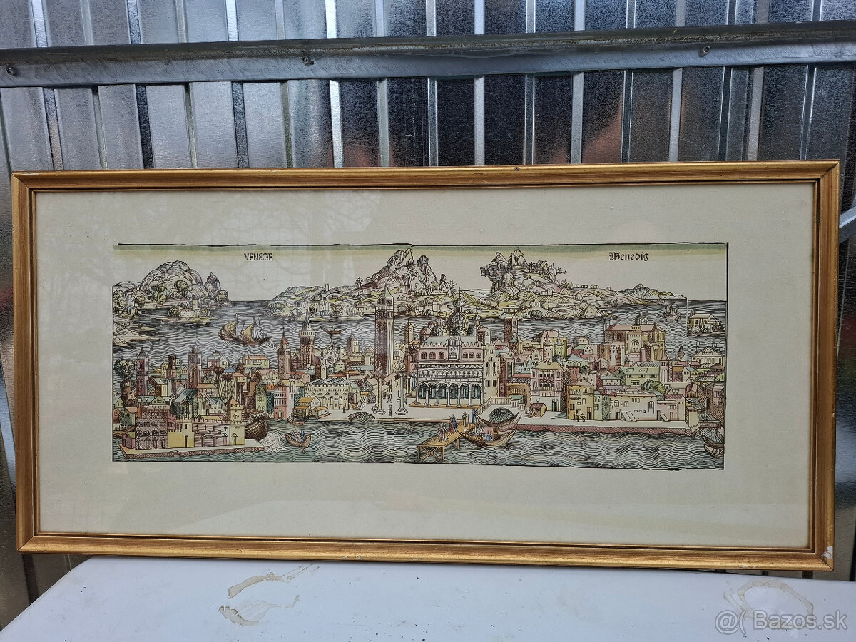 Predám starý obráz Venecie-Benedig
