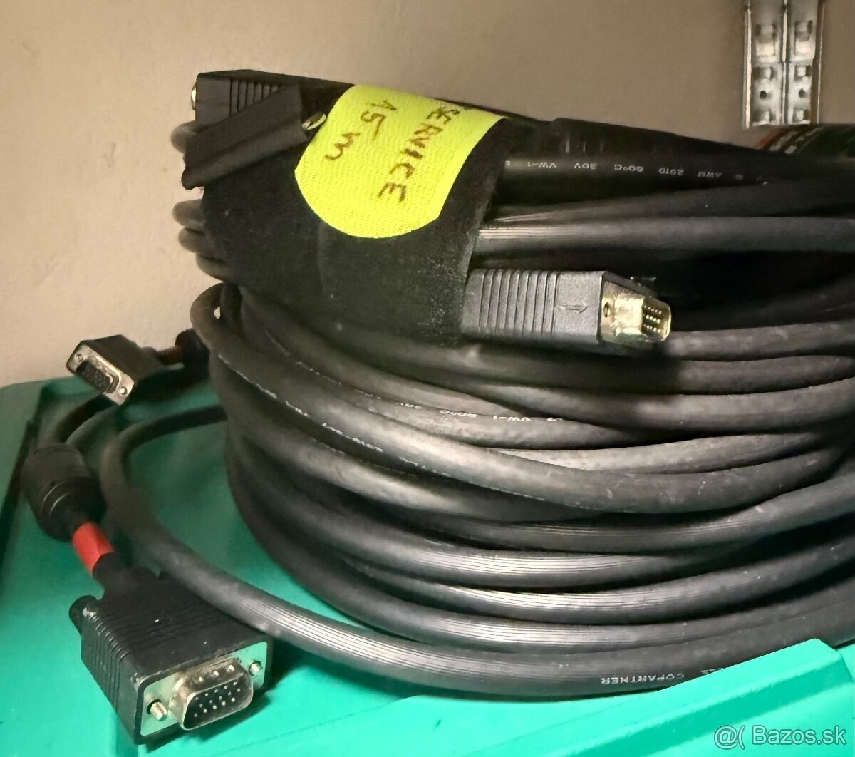 VGA káble 3x15m