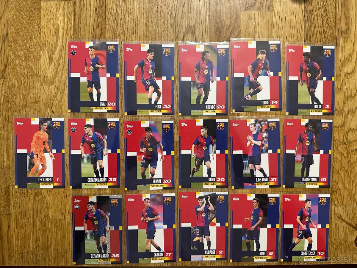 FC BARCELONA FANSET 24/25 FUTBALOVÉ KARTIČKY ZBERATEĽSKÉ