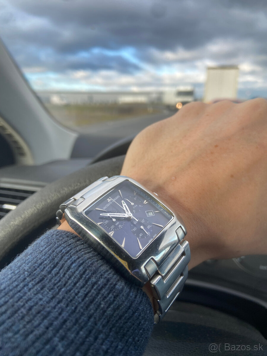 Švajčiarske hodinky Jacques Lemans chronograf, ETA