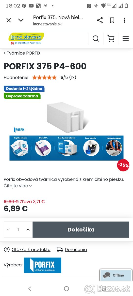 Zakladacie tvárnice PORFIX 375x250x500