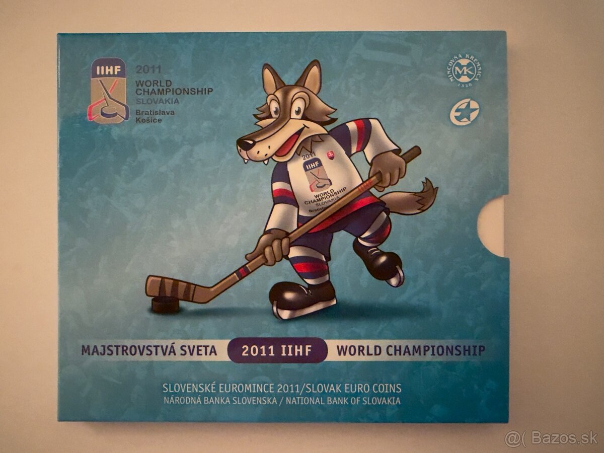 Sada slovenských euromincí 2011 - MS v hokeji (2011 IIHF)