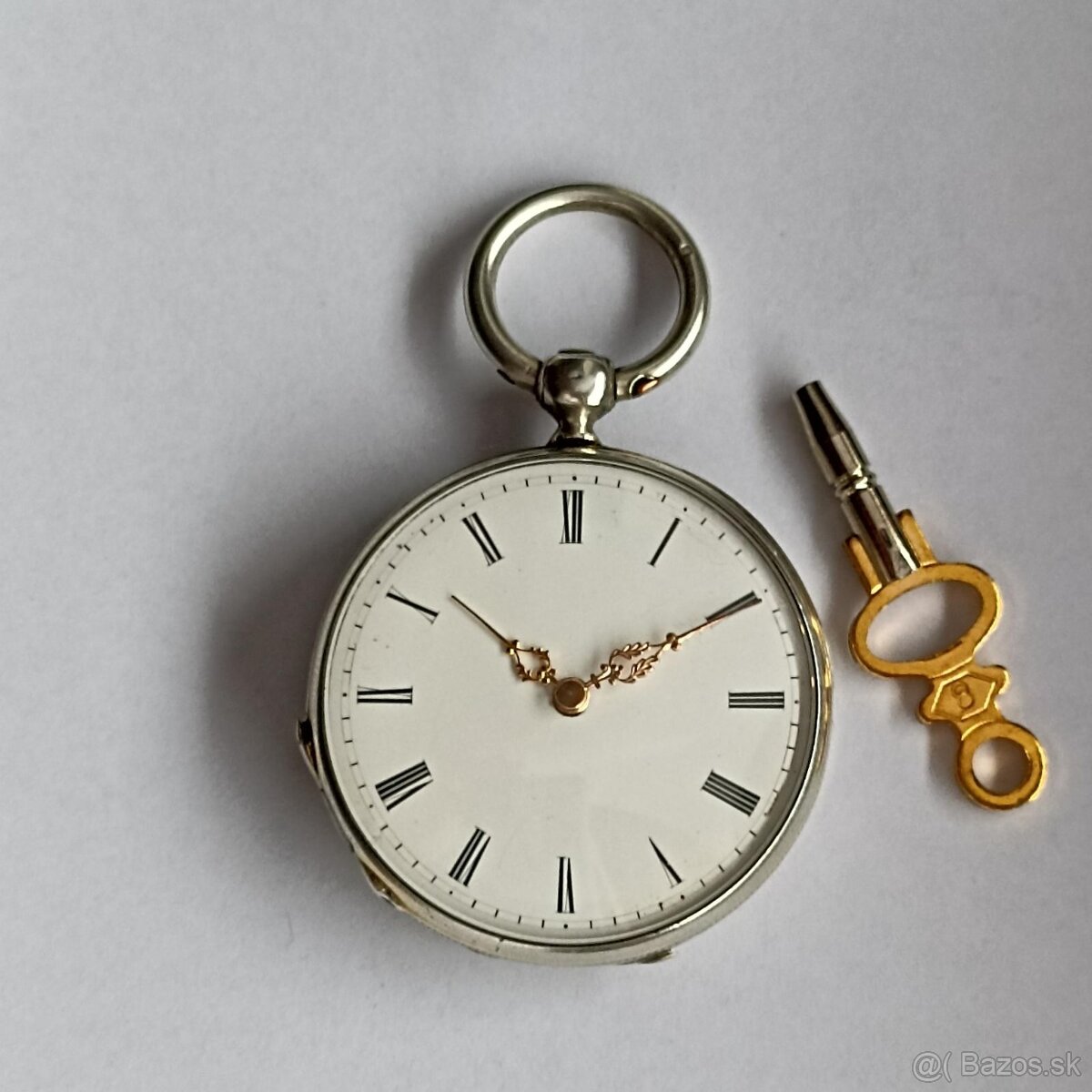 Starožitné STŘÍBRNÉ kapesní hodinky na klíček - klíčovky