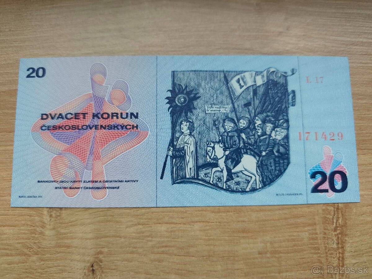 20 Kčs Žižka 1970