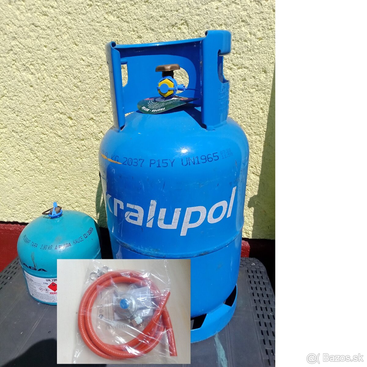 Propán-butánová fľaša 2kg, 10kg, plná