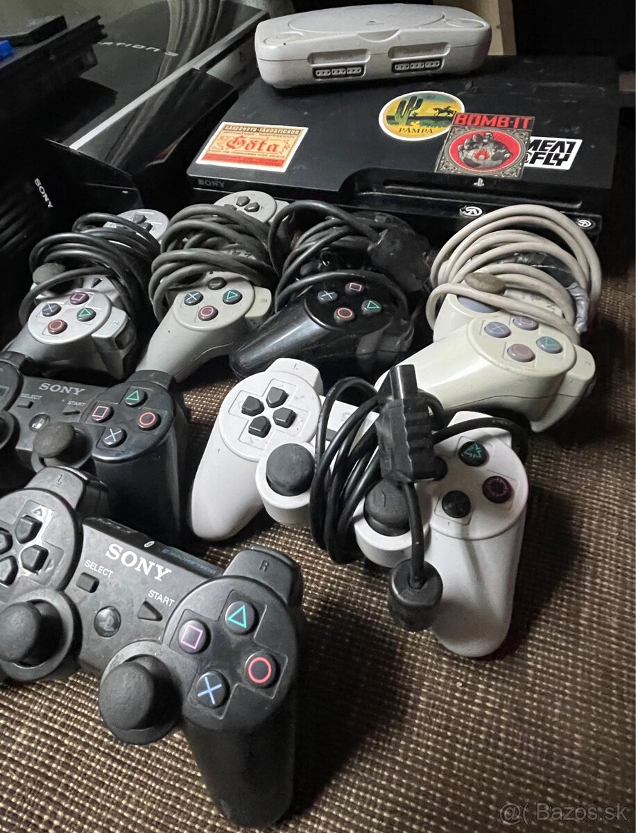 Herné konzoly Playstation 1, 2, 3 + Ovládače + Hry