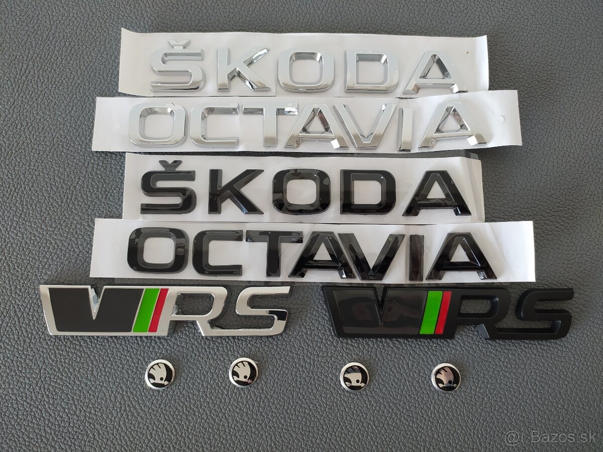 Škoda, Octavia, Superb, RS nápisy