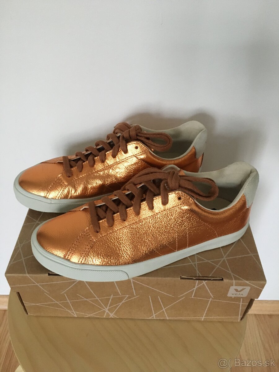 Kožené tenisky Veja Esplar Copper