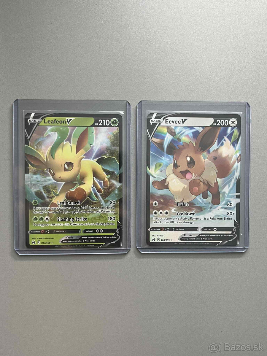 Pokemon Originalne karty Leafeon V Eevee V