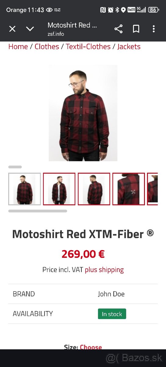 Kevlarová košela/mikina John Doe XTM