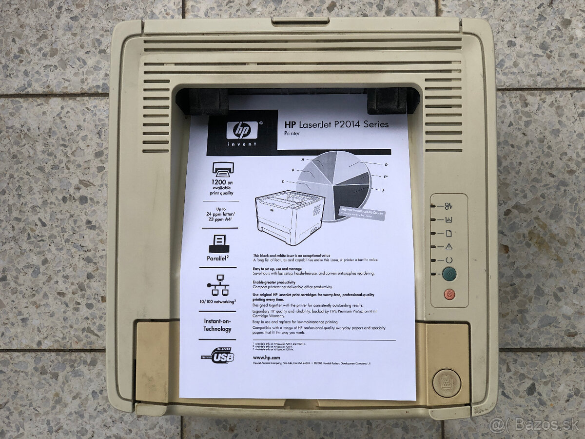 laserová tlačiareň HP LaserJet P2014 s paralelným portom