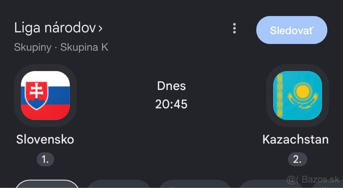 Lístky Slovakia Kazachstan