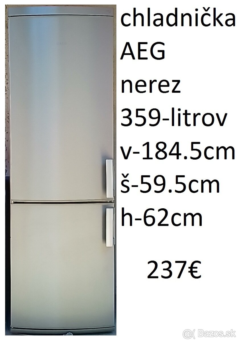 predám chladničku nerez aj bielu